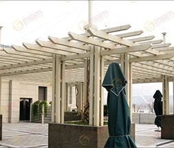 White Hotel WPC Fencing and Pergola